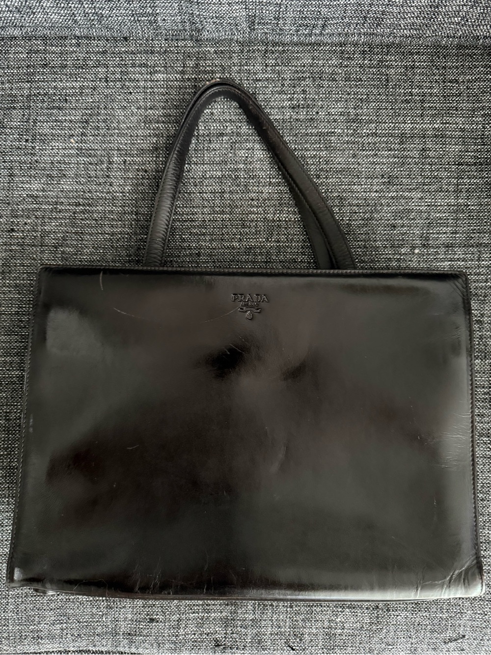 Prada vintage 1990’s dark brown (ebano) Vitello tote